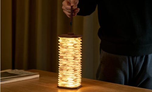 Velvet Accordion Lamp