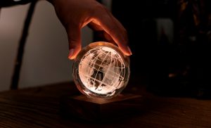 Amber Crystal Light - World Globe